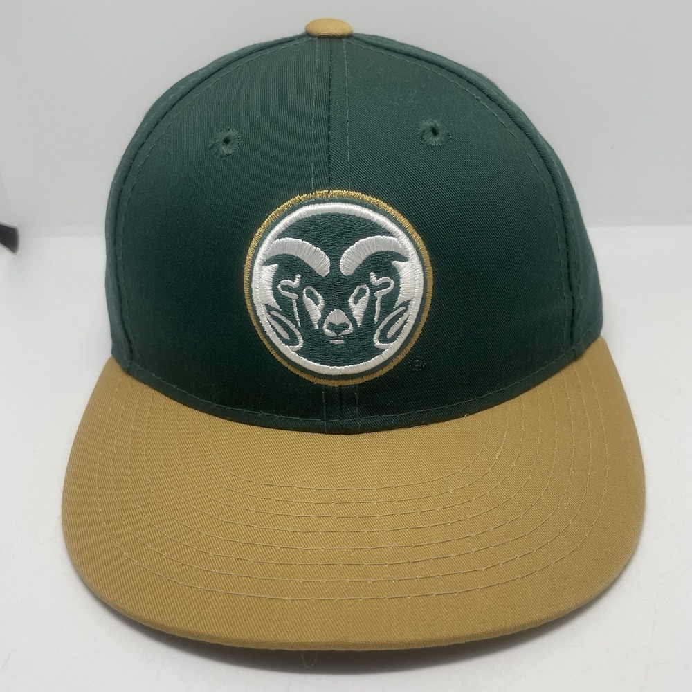 Colorado State Rams Hat Green Brown Gold Strapback Large Logo